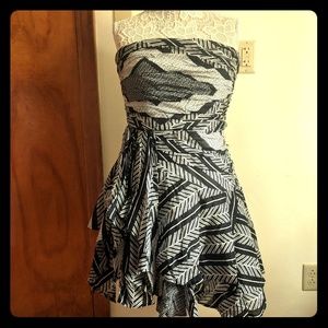NWOT Calvin Klein Black/White Cocktail Dress